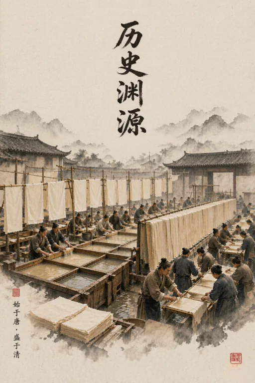 历史渊源——清代作坊全景长卷 · 始于唐，盛于清