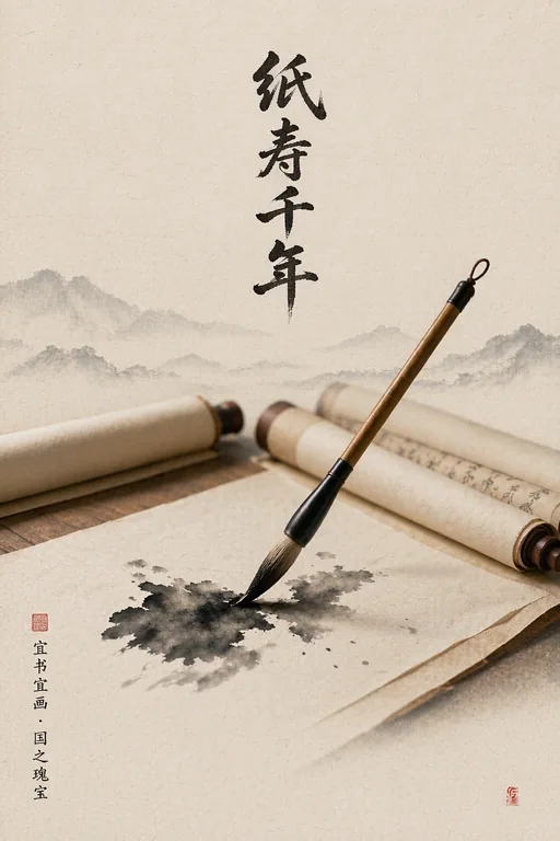 纸寿千年——笔墨落纸，墨韵晕染 · 宜书宜画，国之瑰宝