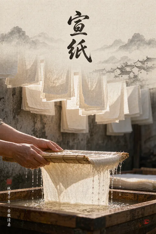 宣纸制作技艺——始于唐，盛于清，一百四十道工序淬炼纸寿千年